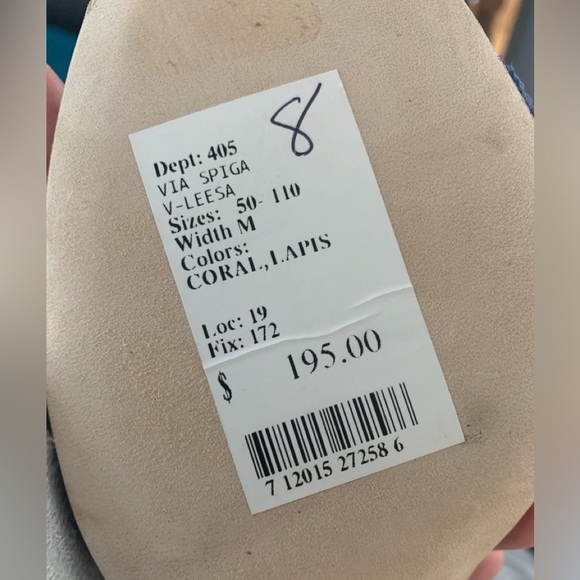 Via Spiga NIB Leesa Lapis Leather Suede Crisscross Ankle Open Toe Party Heels 8M - Picture 11 of 17